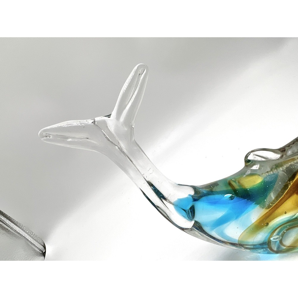 Vintage Art Glass Sculpture Swordfish Fish Sailfish Artisan - Picture 10 of 11